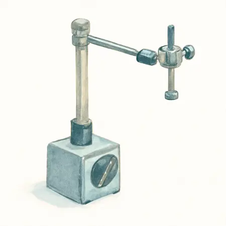 Water color illustrative image of a generic Multi-Position Magnetic Base with Fine Adjustment