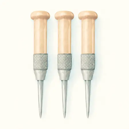 Water color illustrative image of a generic Nail Punch Set, 3 Piece