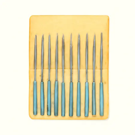 Water color illustrative image of a generic PITTSBURGH Needle File Set, 10 Piece