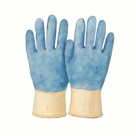 Water color illustrative image of a generic Nitrile Dipped Impact Protection Work Gloves, Large