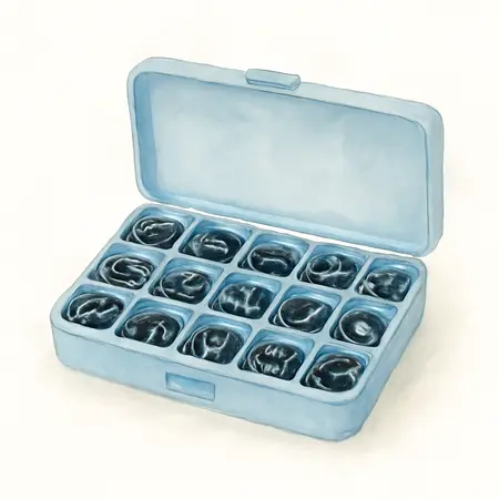 Water color illustrative image of a generic Nitrile O-Ring Assortment, 225 Pc.