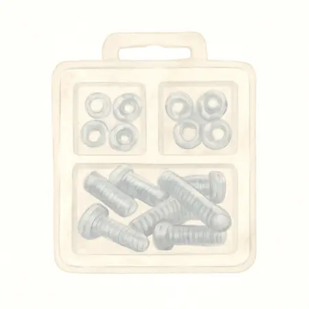 Water color illustrative image of a generic Nut and Bolt Assortment, 240 Piece