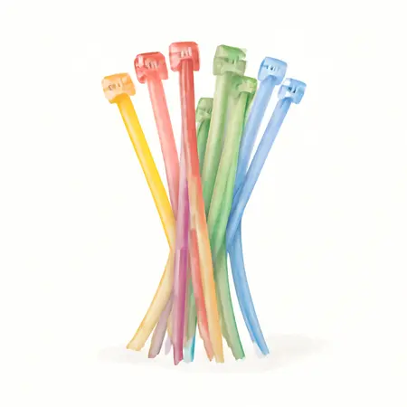 Water color illustrative image of a generic Nylon Cable Tie Assortment 1000 Pk.
