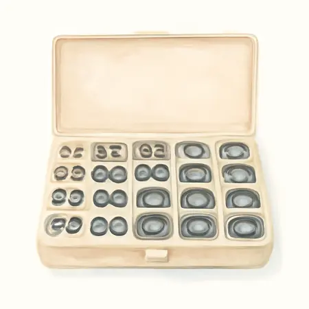 Water color illustrative image of a generic O-Ring Assortment, 382 Piece