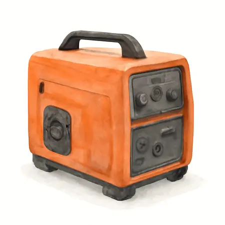 Water color illustrative image of a generic OUTLAW 195 Engine-Driven Stick Welder/AC Generator with CO SECURE Technology
