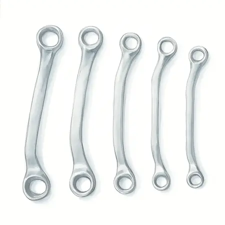 Water color illustrative image of a generic Offset SAE Box Wrench Set, 5 Pc.