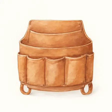 Water color illustrative image of a generic Oil Tanned Leather Tool Pouch