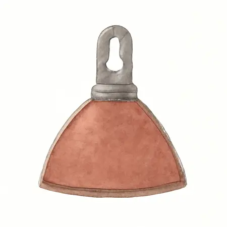 Water color illustrative image of a generic Oscillating Multi-Tool Triangle Sanding Backing Pad