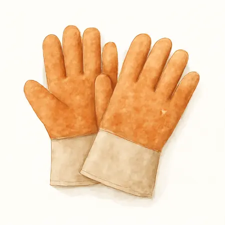 Water color illustrative image of a generic PVC Coated Nonslip Cotton Lined Gloves