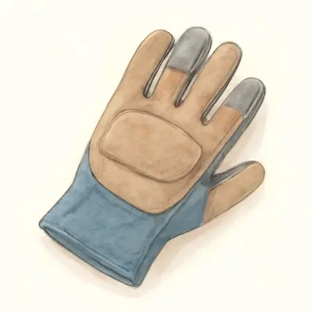 Water color illustrative image of a generic Padded Mechanics Gloves, Large