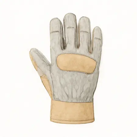 Water color illustrative image of a generic Padded Mechanics Gloves, Medium