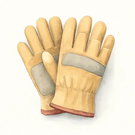 Water color illustrative image of a generic Padded Mechanics Gloves, X-Large