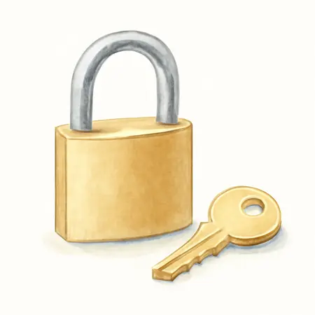 Water color illustrative image of a generic Padlock Set, 4 Pc.