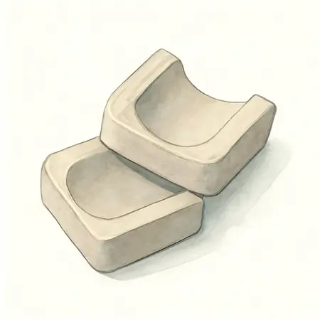 Water color illustrative image of a generic Pads for Jack Stand, 2-Piece