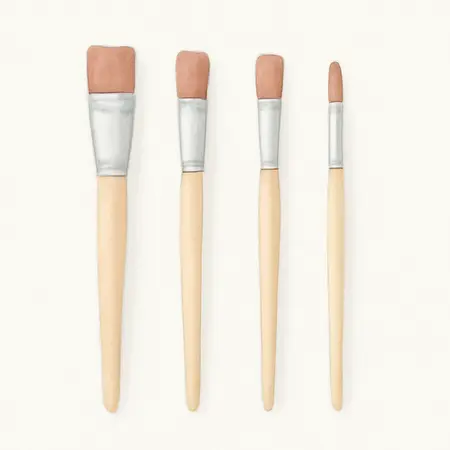 Water color illustrative image of a generic Paint Brush Set, 4 Piece, BETTER Quality