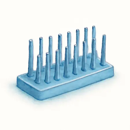 Water color illustrative image of a generic U.S. GENERAL Peg-Type Metric Socket Tray, 3 Piece, Blue