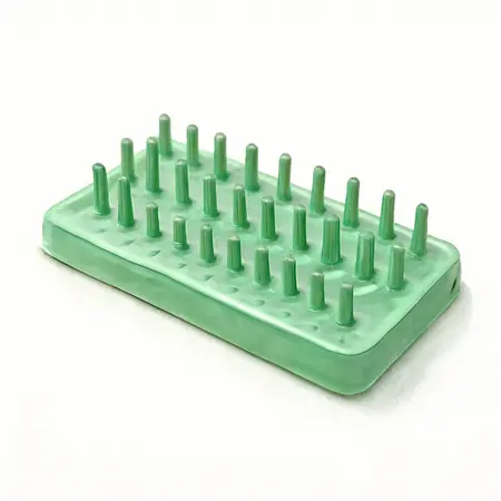 Water color illustrative image of a generic U.S. GENERAL Peg-Type Metric Socket Tray, 3 Piece, Green