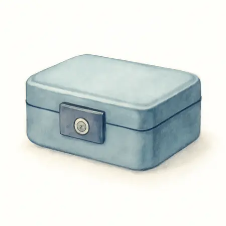 Water color illustrative image of a generic Personal Portable Security Safe
