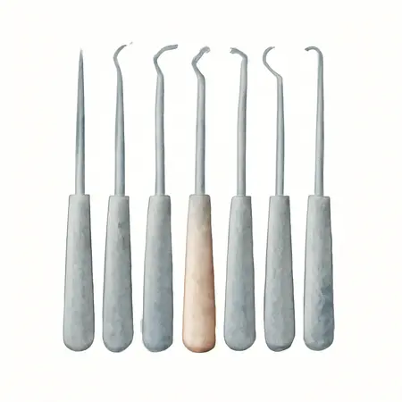 Water color illustrative image of a generic Pick and Hook Set, 7 Piece