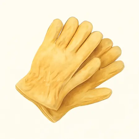 Water color illustrative image of a generic Pigskin Leather Work Gloves, Medium