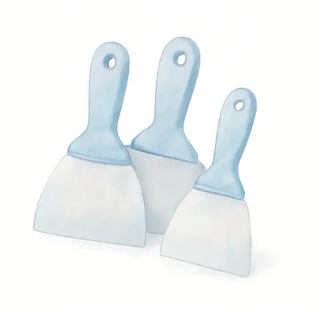 Water color illustrative image of a generic Plastic Taping Knife Set, 3 Piece