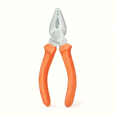 Water color illustrative image of a generic Pliers Set with Comfort Grips, 5 Piece