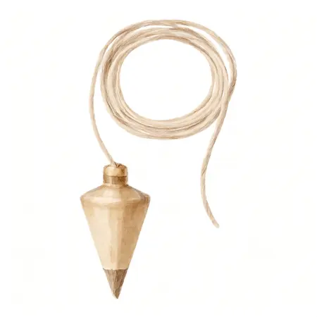 Water color illustrative image of a generic Plumb Bob With 15 Ft. Line