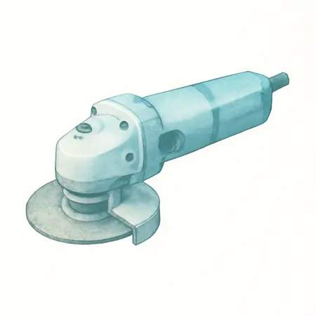 Water color illustrative image of a generic Pneumatic 4-1/2 in. Professional Angle Grinder