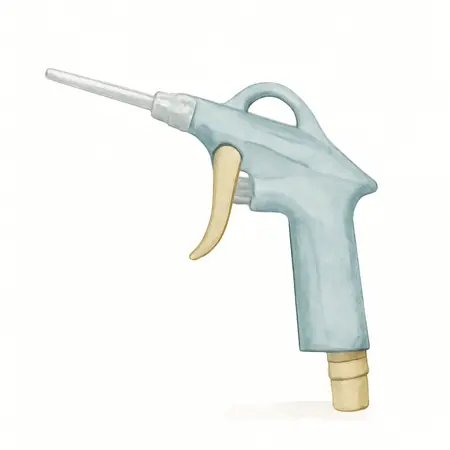 Water color illustrative image of a generic Pocket Blow Gun with Industrial Coupler