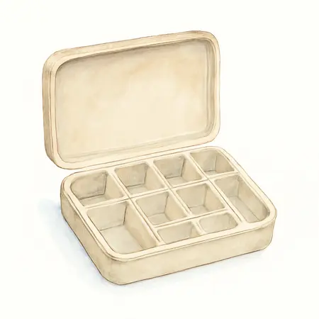 Water color illustrative image of a generic Portable Storage Case