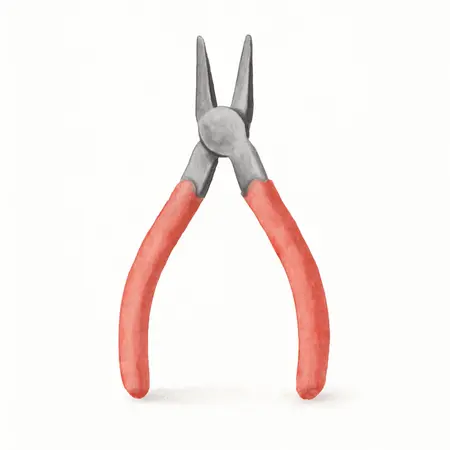 Water color illustrative image of a generic Precision Snap Ring Pliers, 8 Piece