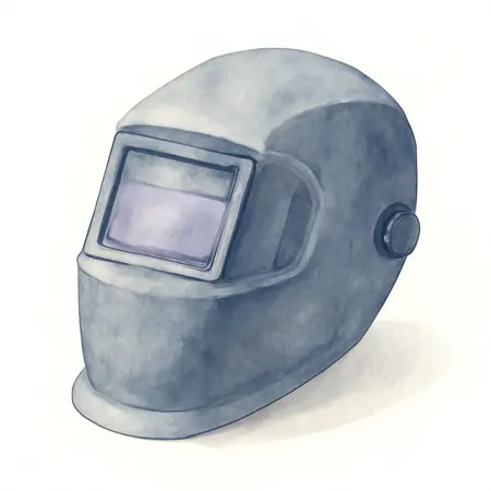 Water color illustrative image of a generic 13.5 sq. in. Premium ARCSAFE Auto-Darkening Welding Helmet