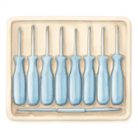 Water color illustrative image of a generic Premium Screwdriver Set, 15 Piece