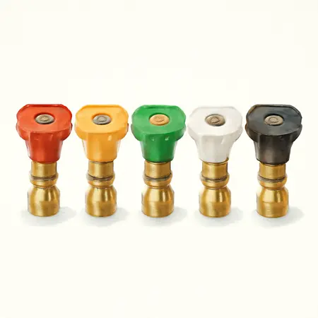Water color illustrative image of a generic Pressure Washer Quick Connect Nozzle Kit, 5 Piece