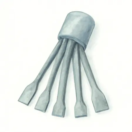 Water color illustrative image of a generic Professional, 6 Piece Air Hammer Chisel Set