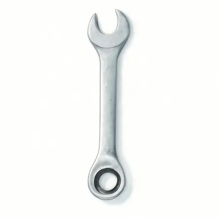 Water color illustrative image of a generic Professional Large Reversible SAE Ratcheting Combination Wrench Set, 7-Piece