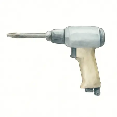 Water color illustrative image of a generic Professional Long Barrel Air Hammer