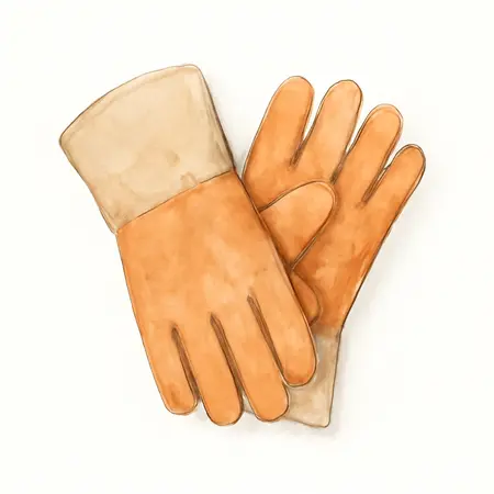 Water color illustrative image of a generic Professional MIG Welding Gloves, X-Large