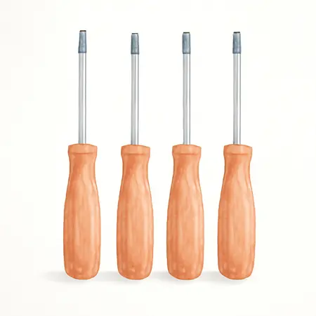 Water color illustrative image of a generic Professional Mini TORX Screwdriver Set, 4-Piece