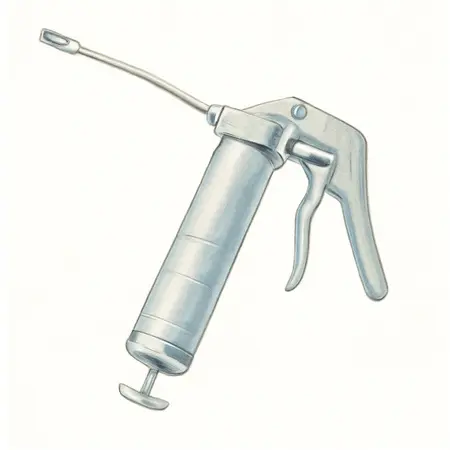 Water color illustrative image of a generic Professional Pistol Grip Grease Gun