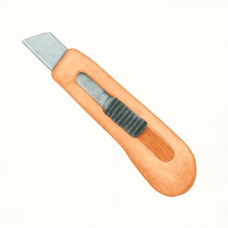 Water color illustrative image of a generic Professional Retractable Utility Knife