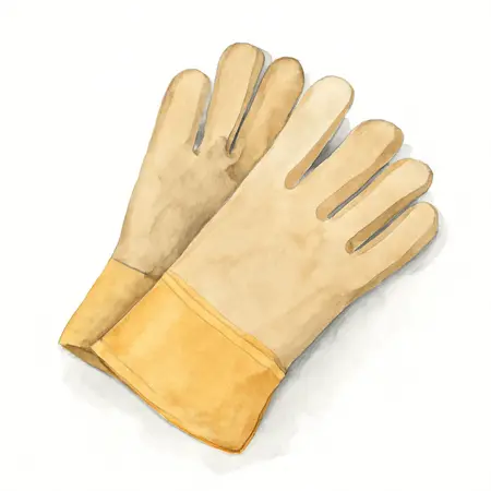 Water color illustrative image of a generic Professional TIG Welding Gloves, Large
