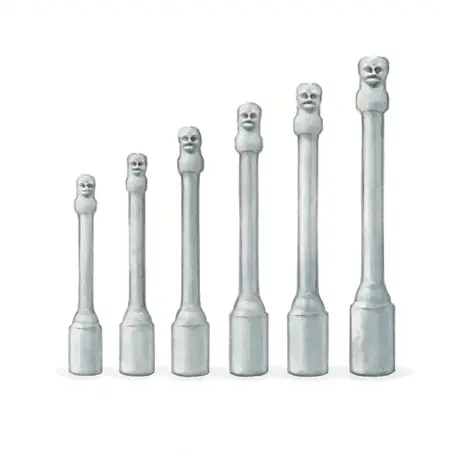 Water color illustrative image of a generic Professional Wobble Socket Extension Set, 7 Piece