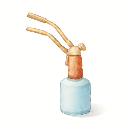 Water color illustrative image of a generic CHICAGO ELECTRIC Propane Torch with Three Burners