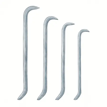 Water color illustrative image of a generic Pry Bar Set, 4 Piece