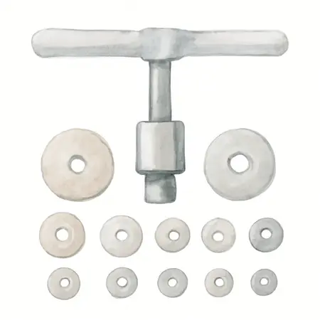 Water color illustrative image of a generic Pulley Remover and Installer Set, 12 Piece