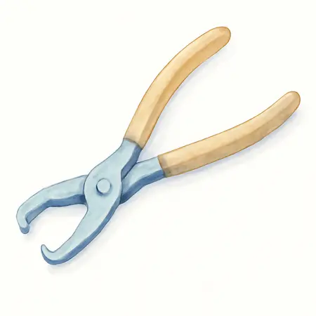 Water color illustrative image of a generic Push Pin Pliers