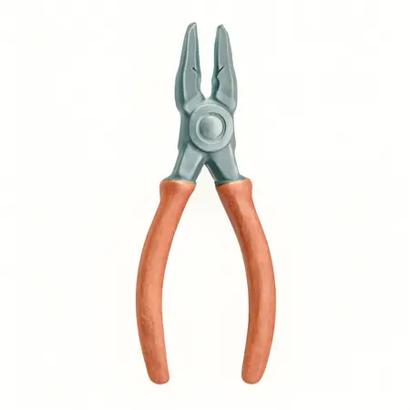 Water color illustrative image of a generic Quarter-Turn Convertible Retaining-Ring Pliers Set, 12-Piece