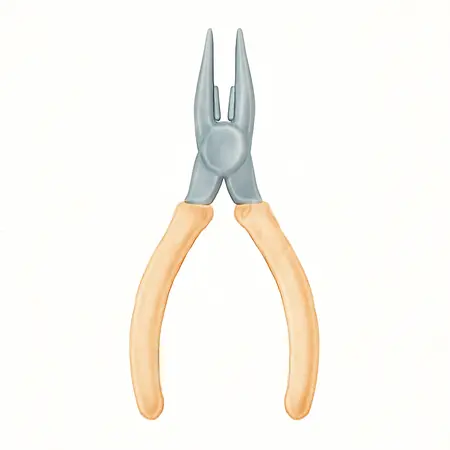 Water color illustrative image of a generic Quarter-Turn Convertible Retaining-Ring Pliers Set, 6-Piece