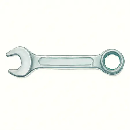 Water color illustrative image of a generic Raised Panel SAE & Metric Combination Wrench Set, 22 Pc.